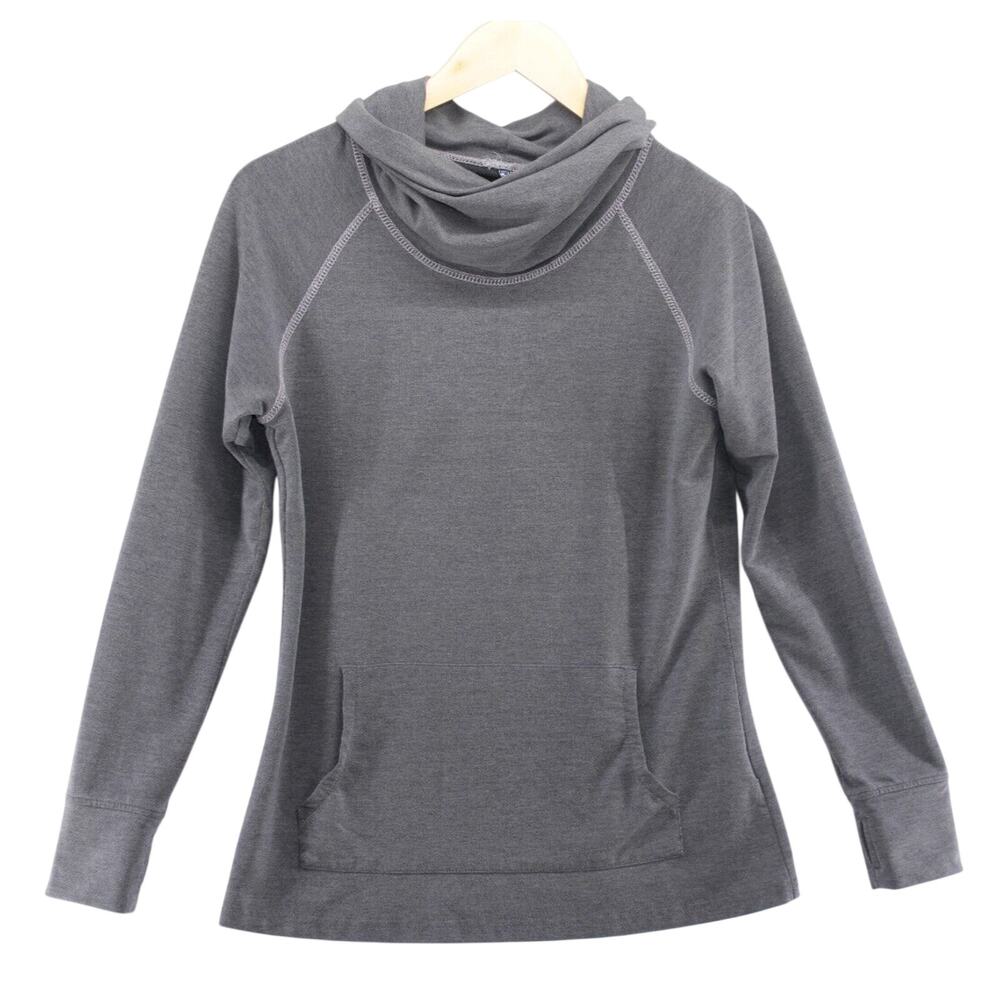 Kuhl Sz S Alea Cowl Neck Pullover Thumbholes Gray Outdoor Hiking